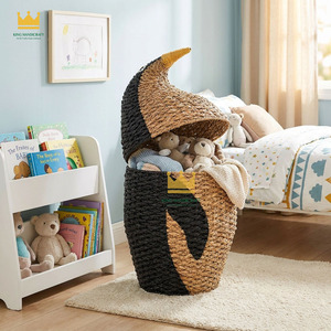 New Design Cute Penguin <b>Storage</b> Basket Eco-friendly Seagrass Basket for <b>Kids</b> Room Decoration for <b>Kid</b> Room Organization - Product Image 2