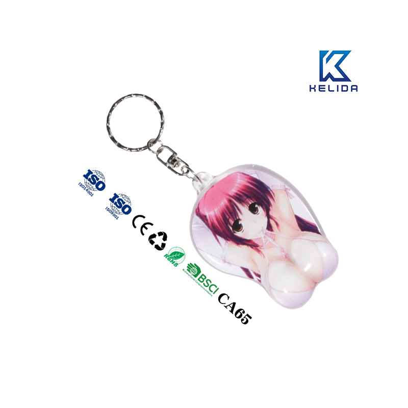 Transparent Cartoon Keychain Heated Silicon 3D