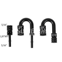 Adaptateur droit SUMEICHI pour ligne de carburant à déconnexion rapide 5/16" vers 5/16" avec port NPT 1/8" pour capteurs d'éthanol