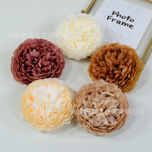 Flores de Peonía Artificiales en Capas de Dongchen Crafts, 11-12 cm, Decoraciones de Seda para Bodas, Accesorios de Decoración para el Hogar - Product Image 1