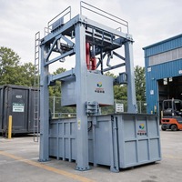 Station de compression verticale des déchets CHNC-8 |   Compacteur de déchets à réservoir hermétique de 15 kW alimenté par un moteur