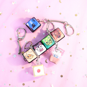 Móc khóa LED hình vuông sáng tạo độc đáo, hoạt hình dễ thương, chất liệu acrylic, đồ chơi giảm stress, chống nước, quà tặng bằng nhựa - Product Image 1