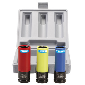 FERVI Serie Esagonali Bussola Impatto Chiavi Rivestite <b>Plastica</b> Set Di Chiavi Sfera Chrome Placcato Ideale Per Riparazioni OEM - Product Image 1