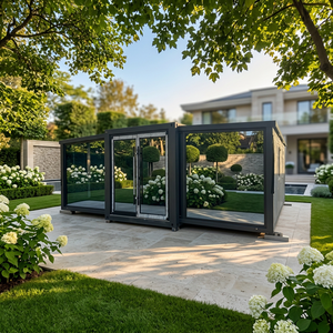 Maisonnette pliable de luxe prête à vivre, 20 pieds, 40 pieds, maison préfabriquée portable, maison conteneur extensible avec panneaux solaires - Product Image 1