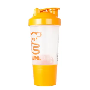 Logo personalizzato bottiglia Shaker per proteine da 500ml bottiglia per acqua potabile sportiva agitatore per bottiglie di plastica con palla