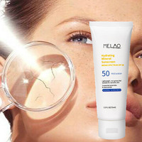 Crème solaire UVA UVB pour le visage, blanchissante, teinte Spf 50, marque privée, à base d'eau, crème solaire coréenne, Lotion