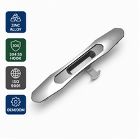 Cerradura de Gancho de Acero Inoxidable 304 y Aleación de Zinc para Puerta Corredera, Pestillo Empotrado, Herraje de Seguridad Moderno para Puertas y Ventanas de Patio y Baño