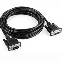 Cable de Señal Serial RS232 Personalizado D-SUB DB9 de 9 Pines Macho a Hembra con Opciones de Fibra Coaxial y Óptica, Revestimiento de PVC