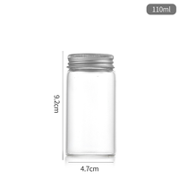 Pot transparent de stockage en verre vide de 100/200/300/400/500ml