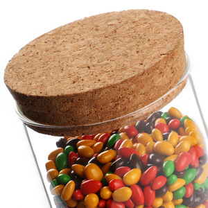 Bocaux en verre de qualité supérieure 65x2x120mm avec couvercle en liège, contenants hermétiques pour aliments, usage en cuisine - Product Image 5