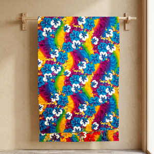 Pareo Iyara con Estampado Floral, Estilo Boho Simple, Tejido de Rayón Transpirable, para Vacaciones y Celebraciones - Product Image 1