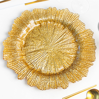 Assiette en verre cristal sans plomb de 13 pouces en forme de flocon de neige pour mariage et fête, vente en gros, OEM ODM