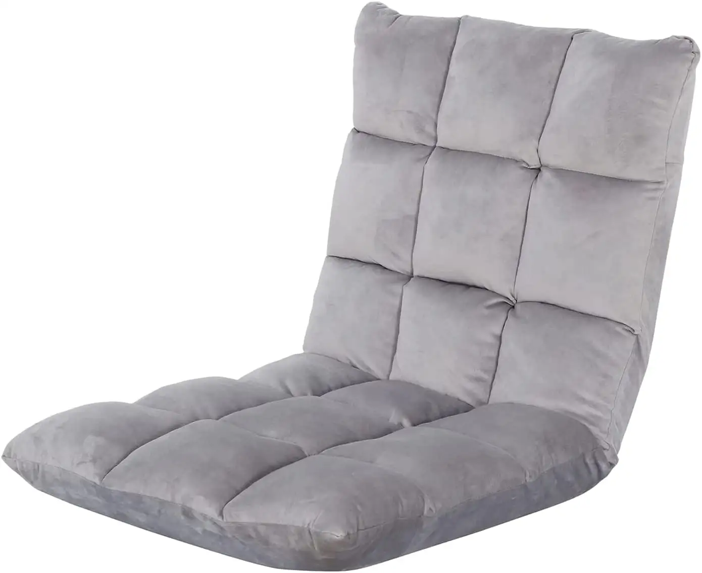 Support de chaise de canapé au sol pliant à 5 modes siège de sol réglable pour enfants adultes gris canapé paresseux chaise longue pour la lecture de télévision relaxante