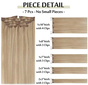 2024 New Clip In Pu Hair Extensions 100% Human Hair Pu Extensiones 100 Natural Virgin Pu Seamless Clip In Hair Extensions