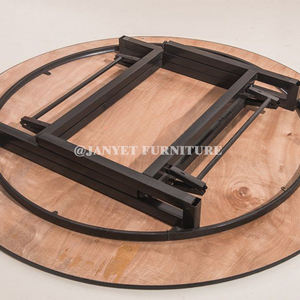 Tavolo pieghevole rotondo per banchetti di Catering per eventi di nozze in legno all'ingrosso 6ft - Product Image 3