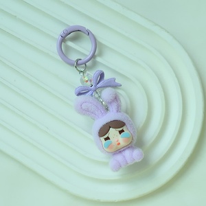Venta al por mayor de dibujos animados llorando <span class=keywords><strong>bebé</strong></span> flocado llavero muñeca Linda caja ciega figuras colgante lágrimas pequeño llavero de juguete - Product Image 5