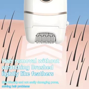 Electric Lady Shaver Safety Hair <b>Puller</b> Armpit Shaving Painless Bikini Trimmer Facial Hair Removal Legs Underarm Household USB - Product Image 2