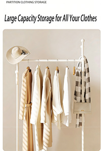 Nouveau modèle 2025 : <span class=keywords><strong>Porte</strong></span>-vêtements autoportant pour chambre, panier à linge, étagère de rangement, support à vêtements portable et compact, <span class=keywords><strong>porte</strong></span>-<span class=keywords><strong>manteau</strong></span> pour salon - Product Image 4