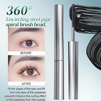 Mascara portable en tube petit format, application 360° complète, maquillage des cils fin, waterproof, facile à enlever, logo personnalisé OEM, fournisseur en gros