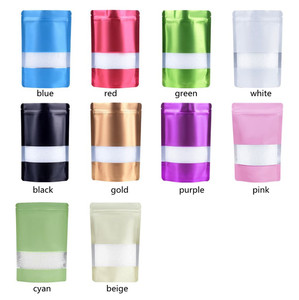 <span class=keywords><strong>2025</strong></span> bán hàng tốt Zip khóa nhôm lá tự niêm phong túi kẹo với cửa sổ 9x13cm - Product Image 6