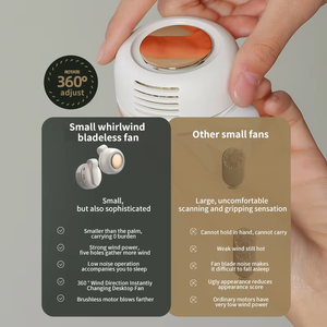 Mini whirlwind xách tay Snap trên Sạc Fan eo Clip Mini whirlwind Fan 3-tốc độ rảnh tay im lặng mạnh mẽ quạt gió - Product Image 5