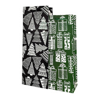 Omet Personnaliser Noël Holographique Ivoire Conseil Bouteille de Vin Emballage Papier Cadeau Sac avec Corde Recyclable Logo Personnalisé