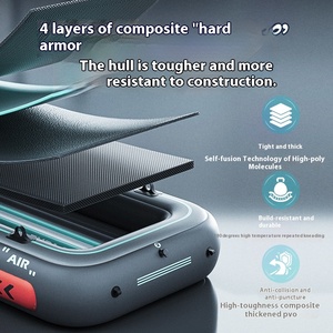 Thuyền Kayak bơm hơi cao su PVC dày, thiết kế gấp đặc biệt, chuyên dùng cho câu cá, trôi dạt và chèo thuyền trên sông hoang dã - Product Image 4