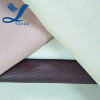 Cuir artificiel gaufré résistant à l'abrasion, imitation grain de litchi, épaisseur 1,1 mm, avec support en velours de coton, pour canapé et sac