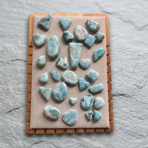 Cabochons de Larimar Naturel Mélangé de Haute Qualité, Formes Libres, en Gros, pour Bijoux Kove NC01 - Product Image 3