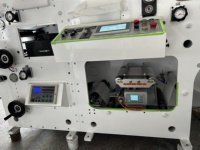 HJRY-520 2 couleurs Double tourelle Rewinder étiquette autocollant papier Flexo imprimante presse haute précision BOPP Film vert Machine d'impression