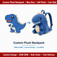 Sac à dos en peluche personnalisé, dinosaure T-Rex, sac d'école en peluche, sac à dos pour enfants, conception personnalisée OEM ODM, sac à dos en peluche pour enfants, cadeaux