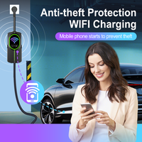 PRTDT Nouveau chargeur portable de type 1 EV 3.5-11.5kW Boîtier de charge AC monophasé Écran LCD 2.4 pouces Courant de sortie 48A MAX IP65