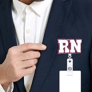 Insigne d'infirmière en acrylique avec <span class=keywords><strong>lettres</strong></span> pailletées RN, porte-bobine, porte-carte, porte-badge rétractable, accessoires d'infirmière - Product Image 4