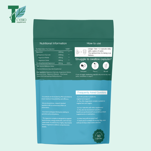 Capsules OEM 3-en-1 avec glycinate de magnésium, malate et citrate pour soulager l'anxiété et améliorer le sommeil - Product Image 2