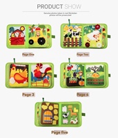 Thème de la ferme Montessori tissu livre calme enfant en bas âge livre occupé avec toucher, sentir et apprendre des activités pour enfants jouets éducatifs