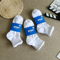 Chaussettes de Sport Athlétiques Socquettes pour Homme en Bambou, Coton Biologique, Lot de 6, Logo Personnalisé, Blanches, pour Tennis, Badminton et Course, Confortables