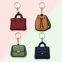 Individuell Bedruckter PVC-Schlüsselanhänger in Handtaschenform für Boutiquen Großhandel Werbegeschenk für Freundin