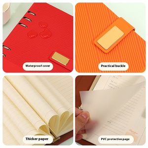 Promosyon iş lüks günlüğü şişe seti özelleştirilebilir PU deri A5 O Ring kalem termal kupa ve USB ile ciltli defter hediye seti - Product Image 5