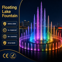 Conception de fontaines de lac sur mesure, conception et construction par une équipe d'ingénieurs, technologie aquatique brevetée, CE ROHS, équipement haut de gamme, service d'installation en bord de lac