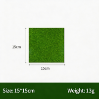Tapis de mousse artificielle, feuille de gazon vert floqué, fausse pelouse carrée pour terrarium, paysage miniature, bricolage, artisanat, décoration de bonsaï