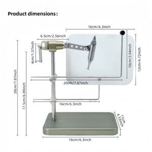 New 360&deg; Rotatable with <strong>Background</strong> Board and Thread Holder Heavy Duty with Adjustable Clamp Fly Hook Making Fly Tying Vise Kit - Product Image 2