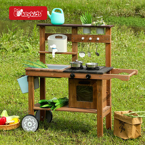 Kids <strong>Outdoor</strong> Play <strong>Mud</strong> <strong>Kitchen</strong> with Rolling Wheel W10C985 - Product Image 2