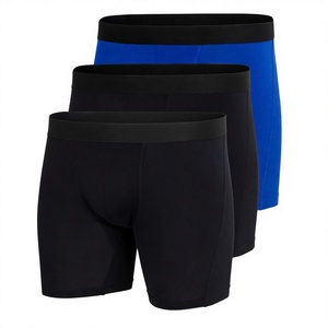 Plus Size Cotton Spandex Breathable Mid-Rise Men's <b>Boxer</b> <b>Briefs</b> <b>with</b> <b>Pouch</b> White - Product Image 2