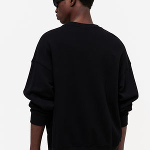 Sudadera personalizada de alta calidad para hombre, jersey de cuello redondo liso con hombros caídos y forro polar de poliéster y algodón francés, bordado - Product Image 5