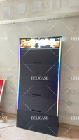 Étagère de présentation de tabac avec éclairage RVB pour station-service et magasin de tabac, vitrine à cigarettes verrouillable, armoire de présentation de cigarettes en métal