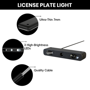 Lumière de plaque d'immatriculation <span class=keywords><strong>LED</strong></span> ultra-légère 5,5g 7mm KS16-043 12V 3PCS P2 <span class=keywords><strong>LED</strong></span> pour <span class=keywords><strong>moto</strong></span> scooter - Product Image 2