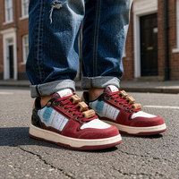 Fabricants de baskets personnalisées OEM ODM, étiquette privée, patchwork en daim, accessoires en liège, chaussures de skate rétro streetwear