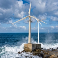 Éolienne à axe horizontal de 200 kW, rotor de 22 m, générateur éolien triphasé à aimants permanents, centrale électrique à grande échelle