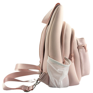 Sac à dos décontracté en néoprène pour femme, couleurs unies personnalisées, sac à dos scolaire étanche à fermeture éclair pour étudiants et enfants - Product Image 2