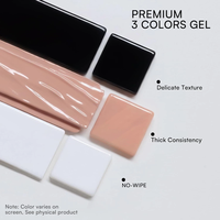 Kit de Nail Art UV Gel 5-en-1 Multicolore 2026 – 3 Couleurs, Multifonctionnel, Estampage, Peinture Ombrée, Non Toxique, Certifié HALAL, Marque Abrltino